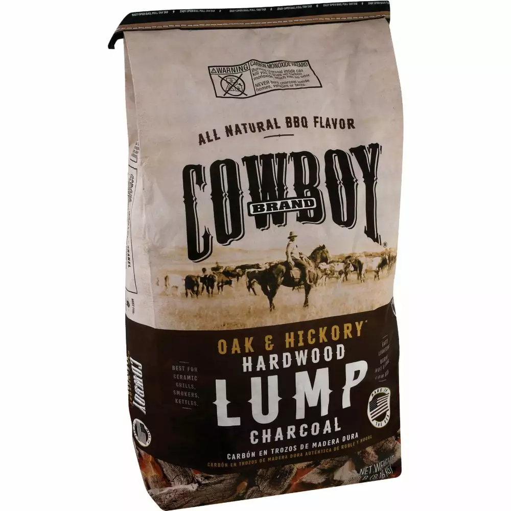 Cowboy 18 Lb Hardwood Lump Charcoal BBQ Grilling