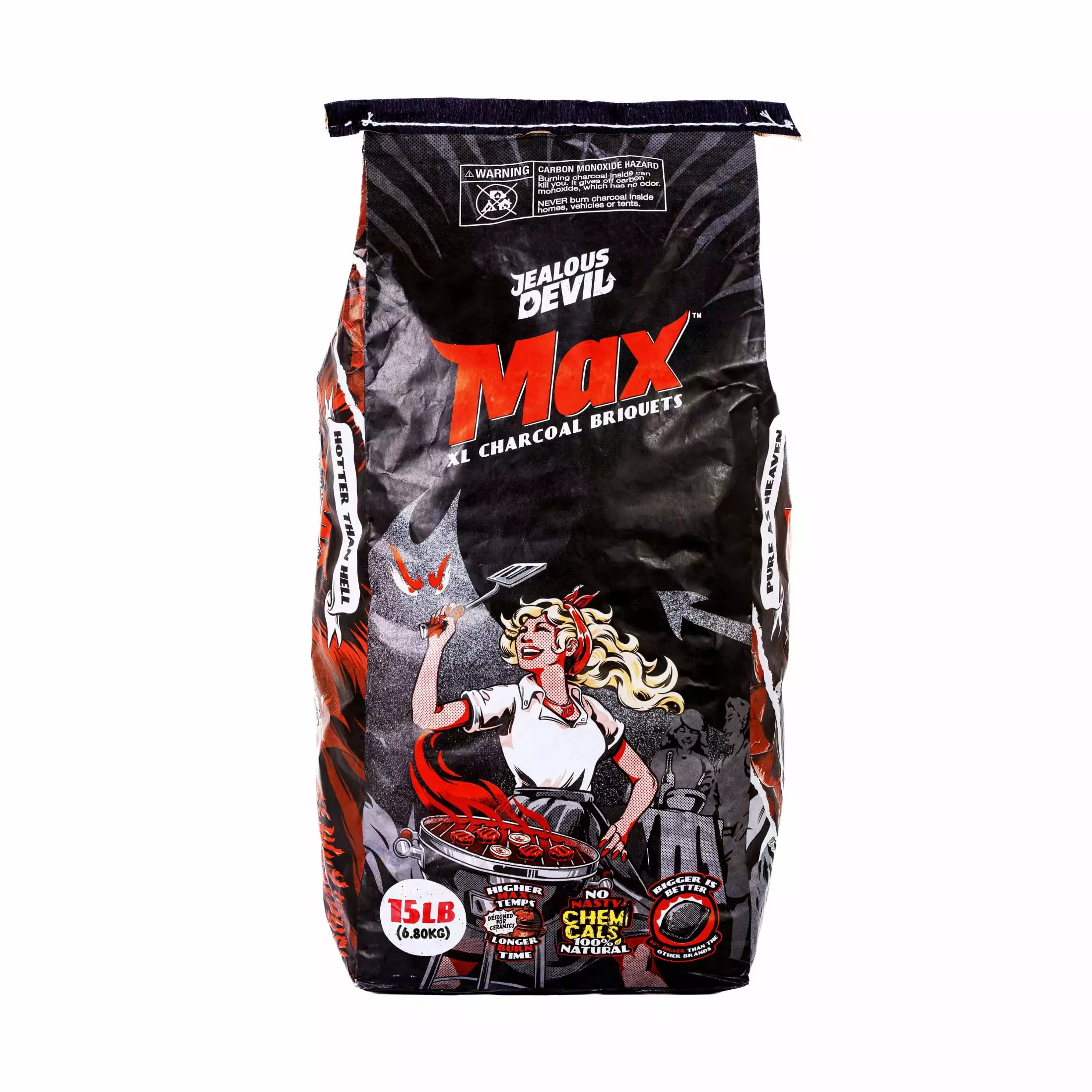 Jealous Devil Max XL 15 lbs All Natural Hardwood Charcoal Briquets