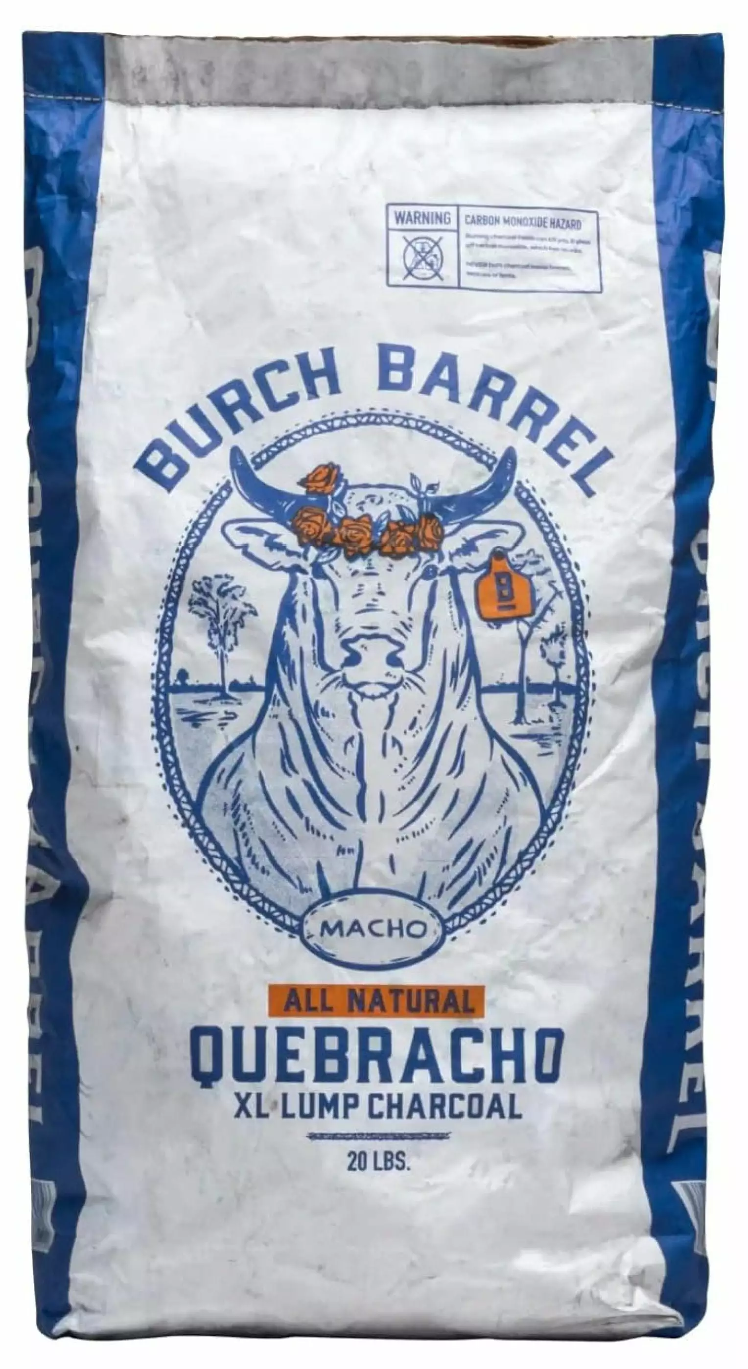 Macho Quebracho XL Lump Charcoal All Natural Extra Large Lump Charcoal Grilling BBQ Searing 20 lbs
