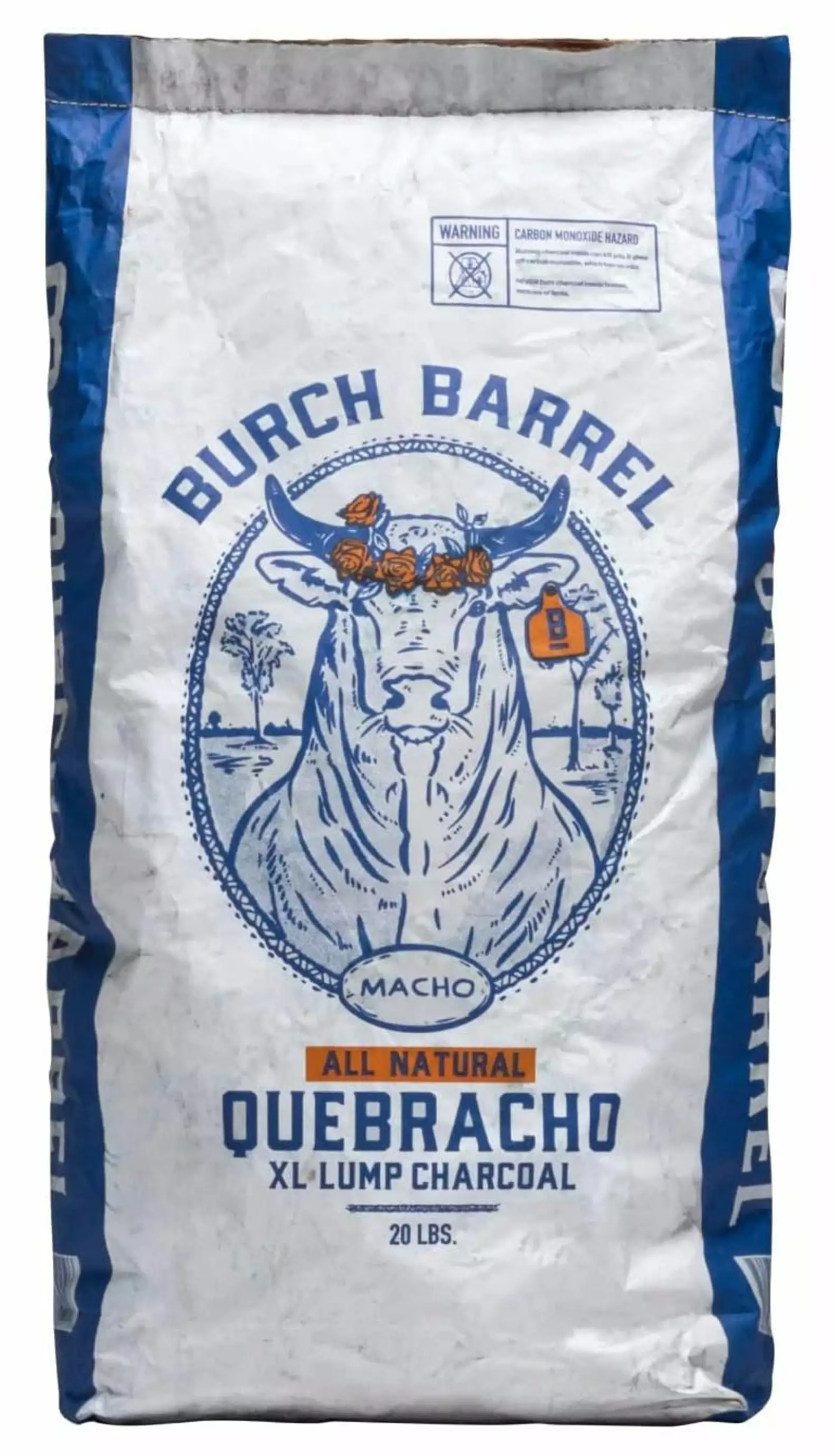 Macho Quebracho XL Lump Charcoal All Natural Extra Large Lump Charcoal Grilling BBQ Searing 20 lbs