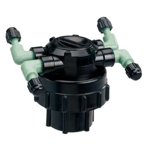 Drip Master 69005 4-Port Adjustable Flow Manifold 1/4 Inch Drip Irrigation