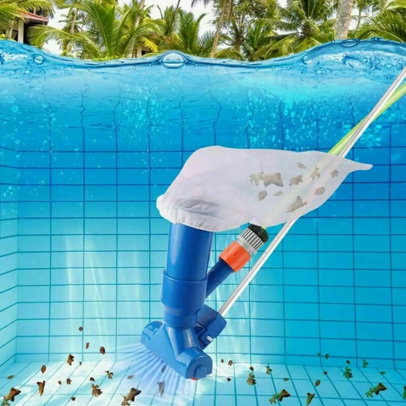 ZOUYUE Portable Pool Vacuum Cleaner Kit Telescopic Pole Above Ground Pools Spa Pond