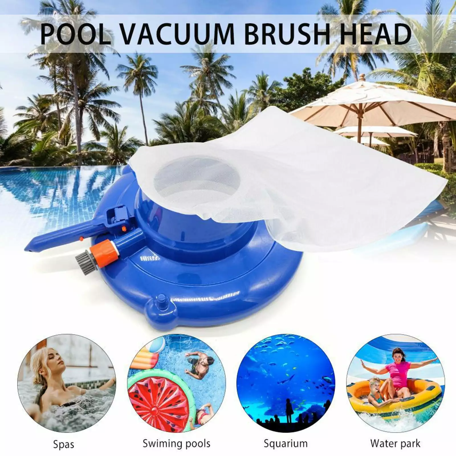 Dinmmgg Pool Leaf Vacuum Cleaning Tool Brush Stickers Kids Whales and Dolphins Design One