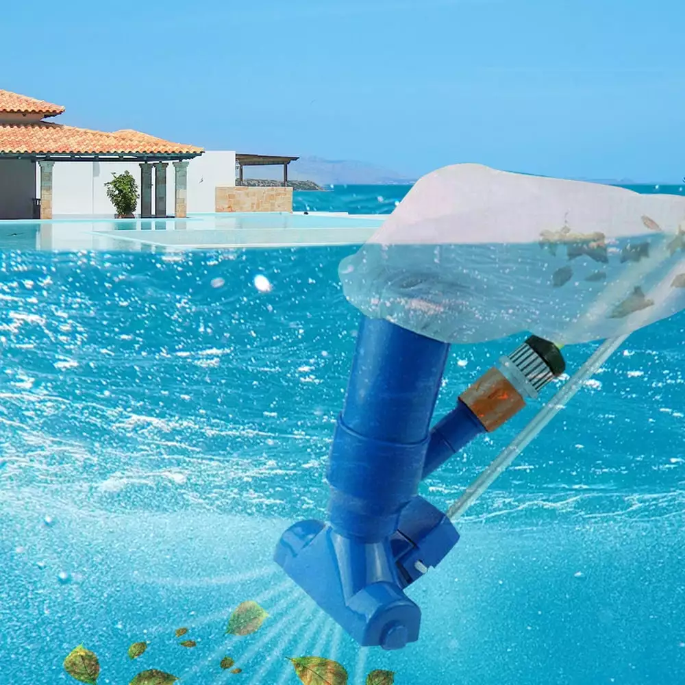 Upgraded Portable Pool Spa Pond Mini Jet Underwater Vacuum Cleaner Brush Bag and Adjustable Telescopic Pole One