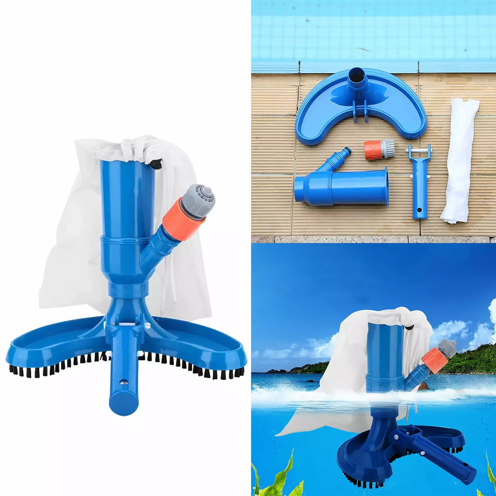 Wiueurtly Swimming Pool Vacuum Cleaner Head Brush Efficient Pool Maintenance One