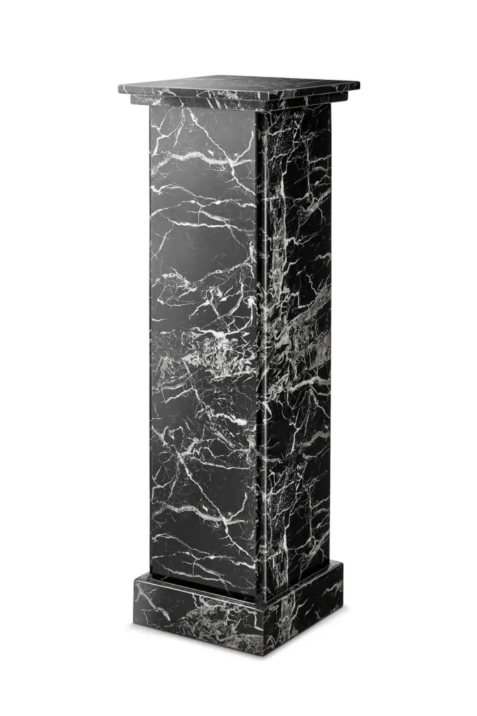 Eichholtz Caselli Black Marble Column Sophisticated Home Decor