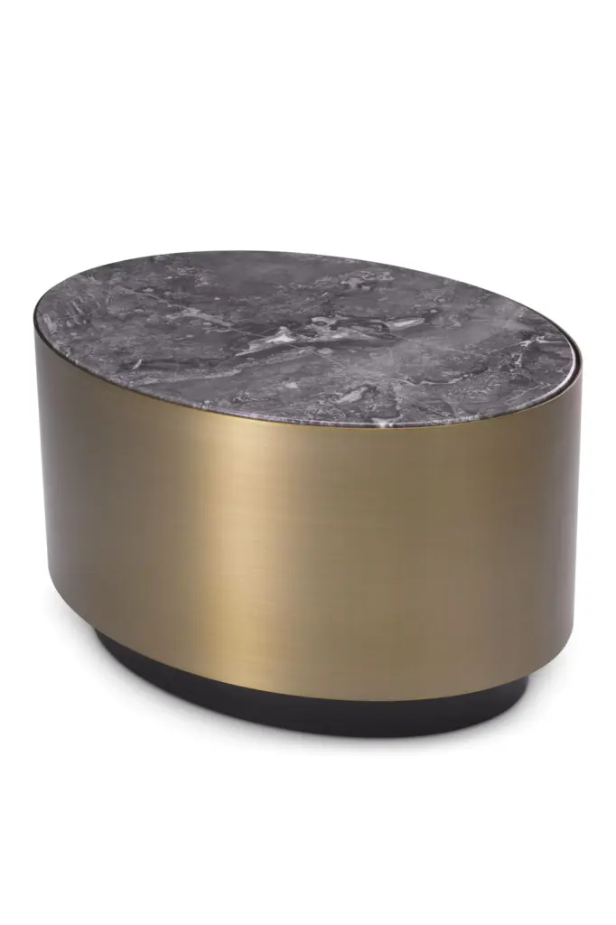 Oval Marble Side Table Eichholtz Porter - Luxury Home Decor
