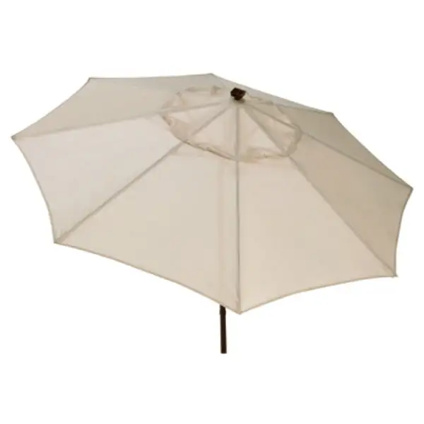 Four Seasons Courtyard Steel Market Umbrella 9 Foot Beige Outdoor Patio Shade