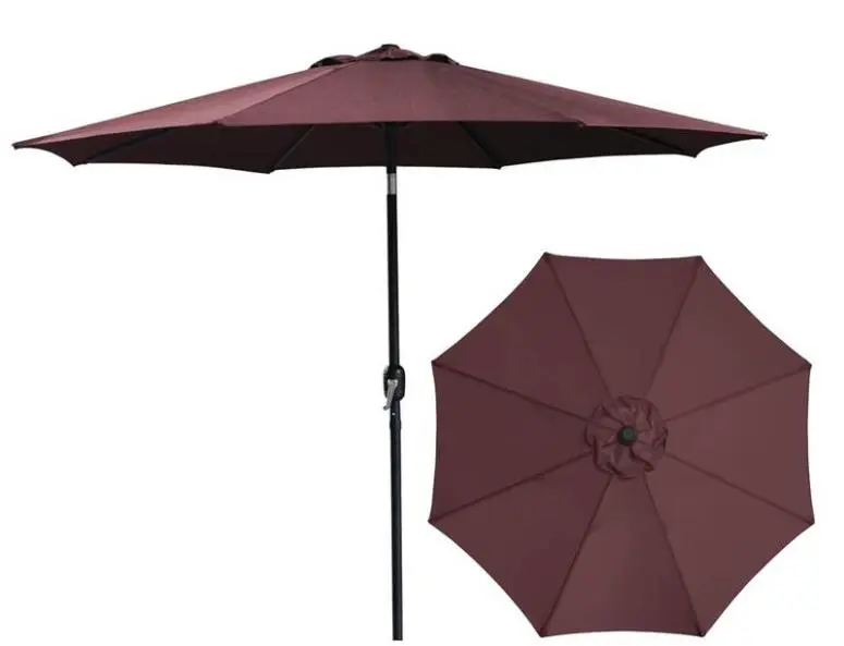 Seasonal Trends 62103 Market Umbrella Burgundy 9 Foot Patio Shade