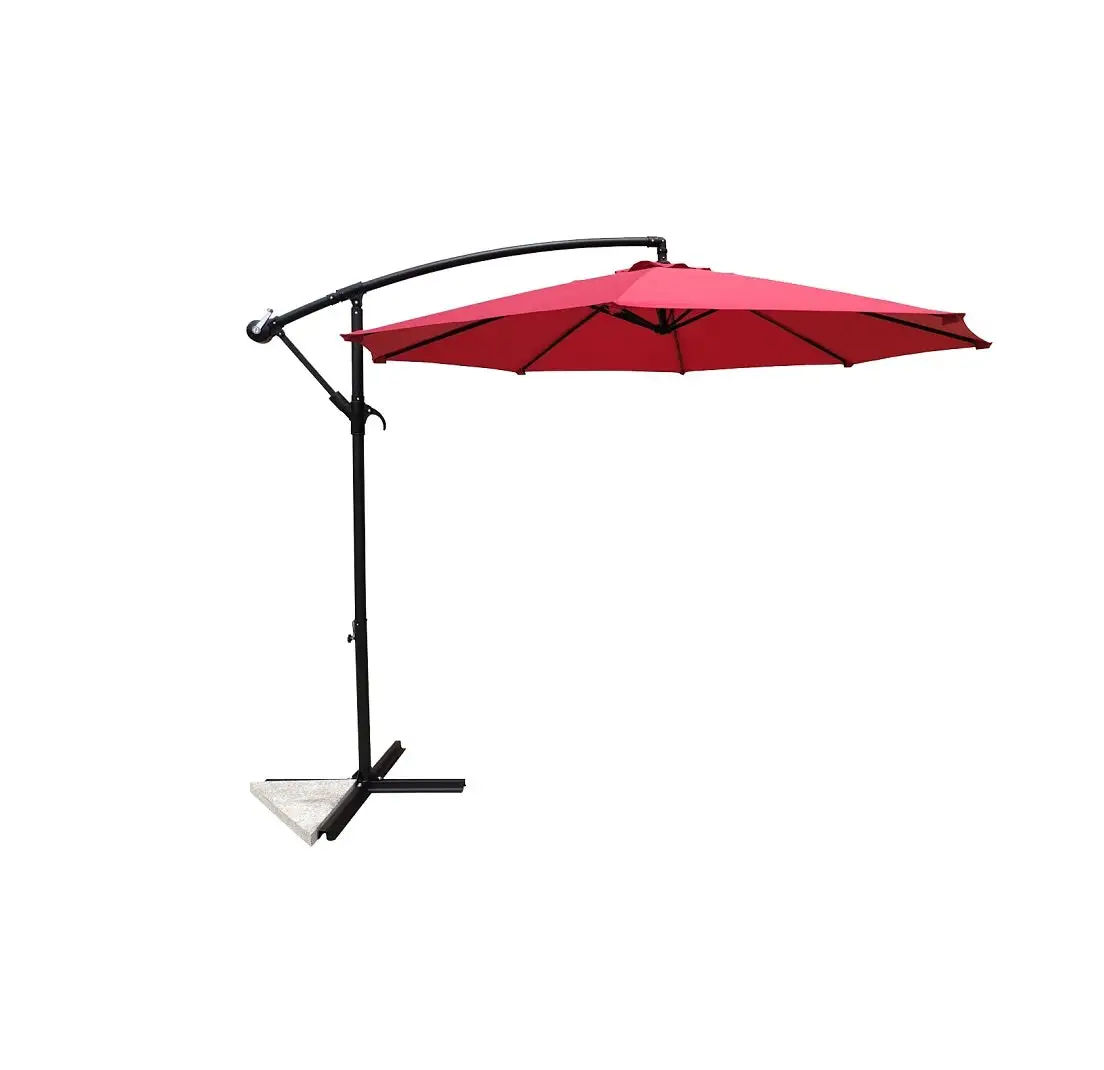 Seasonal Trends UMSC10BKOBD-03 10 ft Red Umbrella and Stand Commercial Use