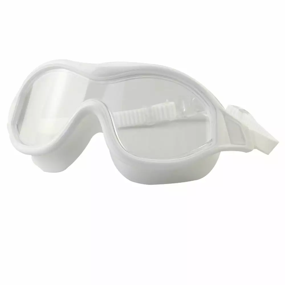 Swim Mask Wide View - Anti-Fog Waterproof Swimming Goggles White Clear Vision