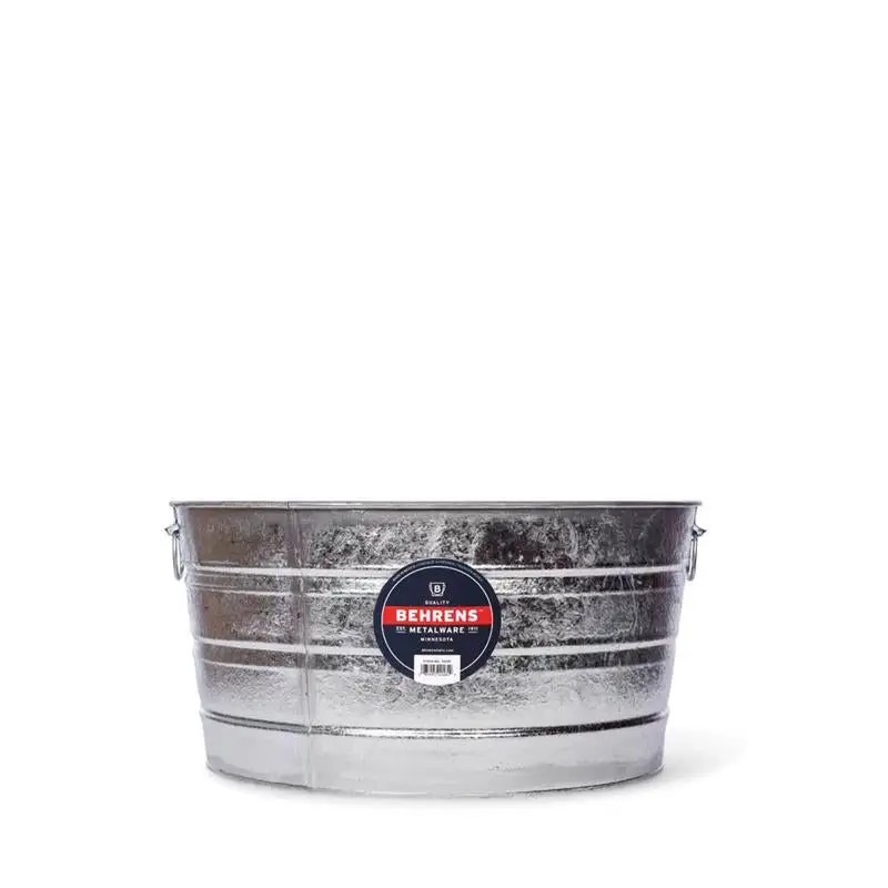 Behrens 15 Gallon Round Steel Tub Storage or Mixing