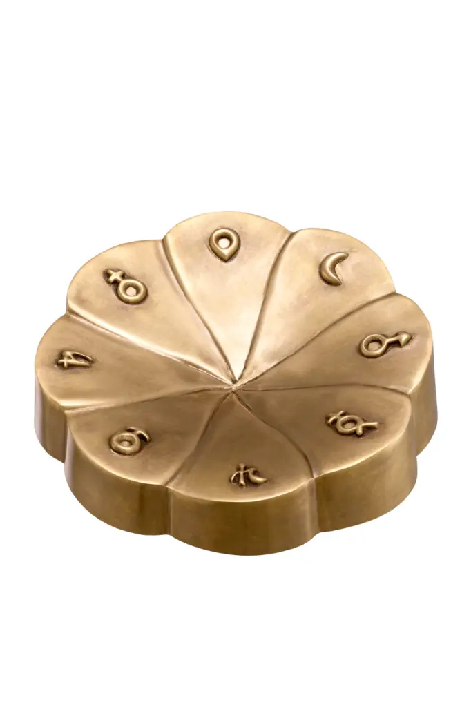 Gold Flower-Shaped Decorative Object Eichholtz Lumeria Home Decor