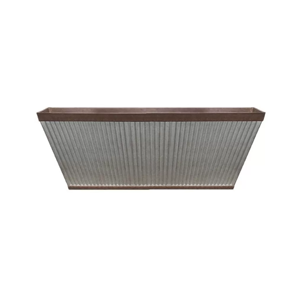Southern Patio HDR-054818 Galvanized Westlake Planter 24 Inch Large Outdoor