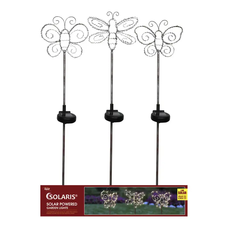 Alpine Assorted Metal 34 Inch H Outdoor Garden Stake Pack 12