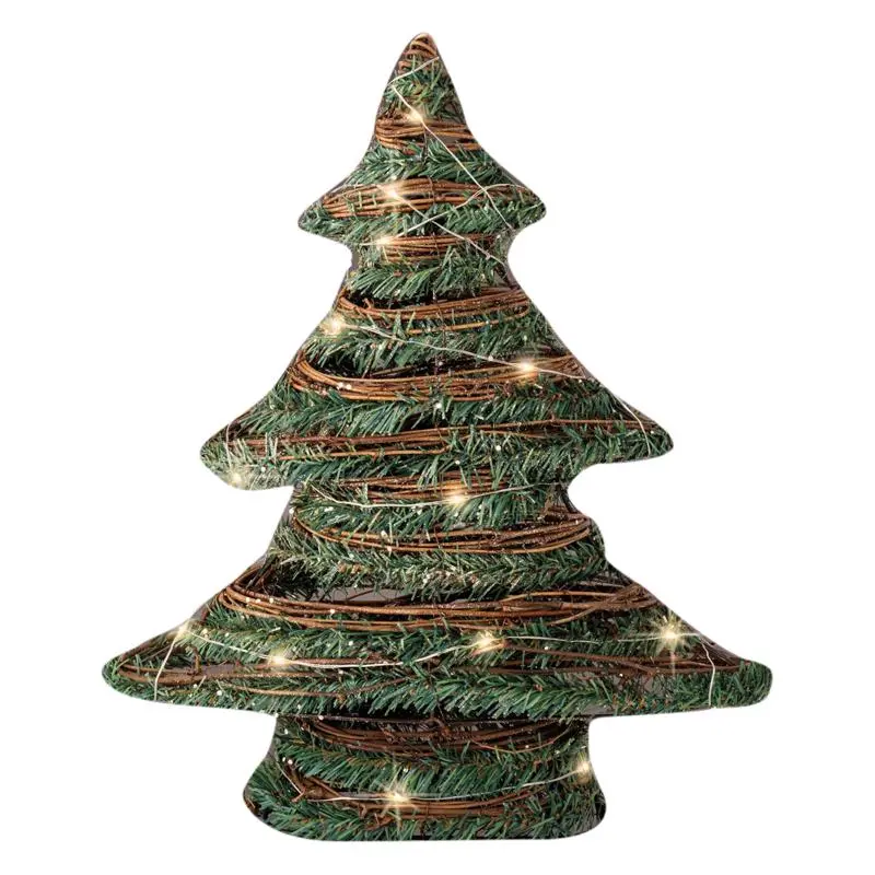 Lumineo LED Multicolored Cone Christmas Tree 15.75 . Pack 12 Mini Decorative Trees