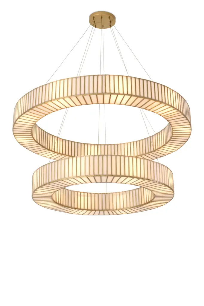 Eichholtz Monari Circular Glass Panes Chandelier