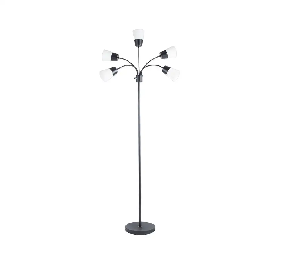 Boston Harbor Brushed Nickel Floor Lamp Fabric Shade Modern Home Lighting
