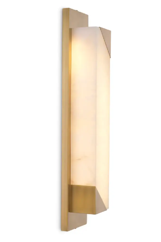 Alabaster Modern Wall Lamp Eichholtz Scilla Contemporary Light Fixture