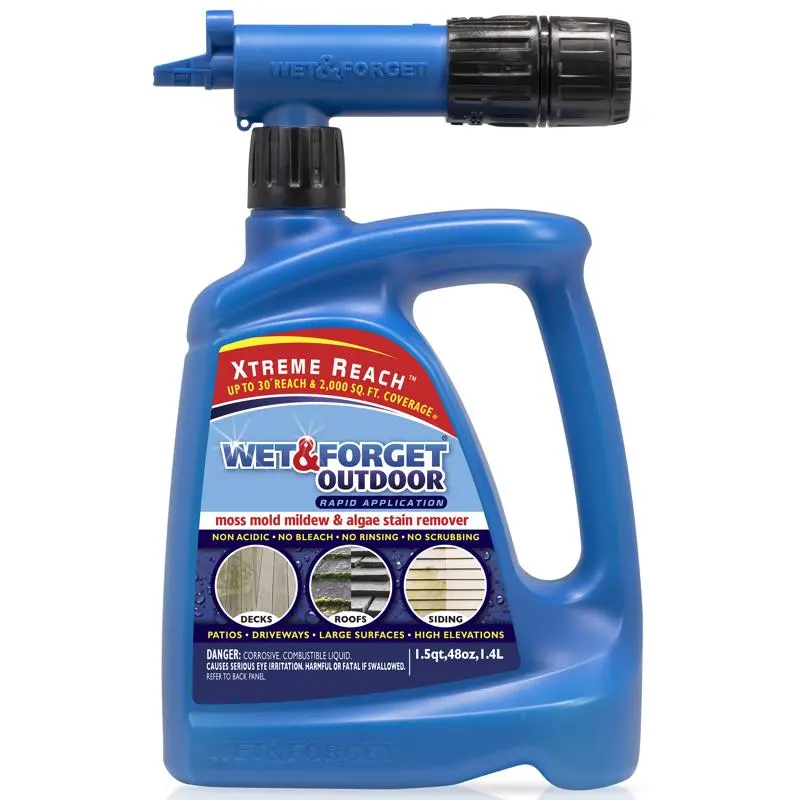 Wet & Forget Mold and Mildew Stain Remover 48 fl oz Pack 4 Outdoor Cleaning