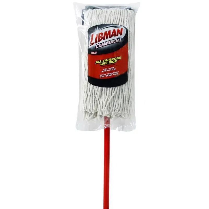 Libman 1.5 Inch Wet Mop Refill Pack 6 Floor Cleaning