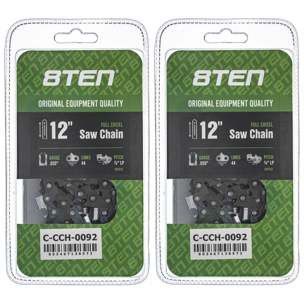 Chainsaw Chain 12 Inch .050 3/8 LP 44DL Echo Husqvarna RedMax 91VXL44CQ 91VXL044G 501847044 | DUO-PACK
