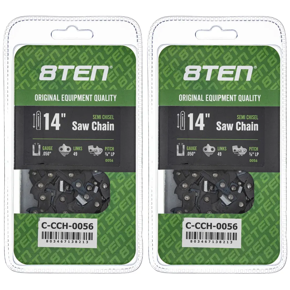 Chainsaw Chain 14 Inch .050 3/8 LP 49DL Craftsman Poulan Oregon McCulloch 91VXL049G 63PM349E | DUO-PACK