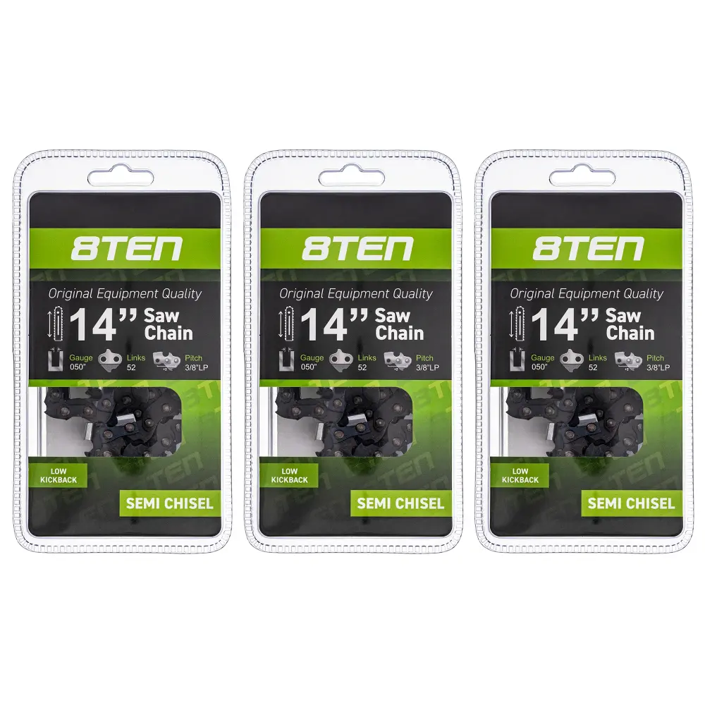 Chainsaw Chain 14 Inch .050 3/8 LP 52DL Poulan Husqvarna Echo 901212001 | SET THREE