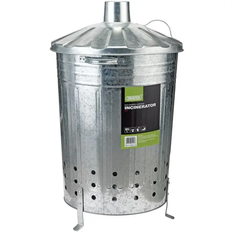 Draper GLI Galvanised Garden Incinerator, 85L - (53253)