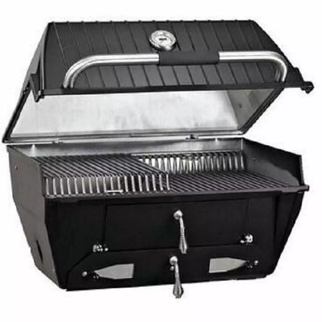 Broilmaster C3 Charcoal Grill Stainless Steel Rod Multi-Level Grids Removable Ash Pan