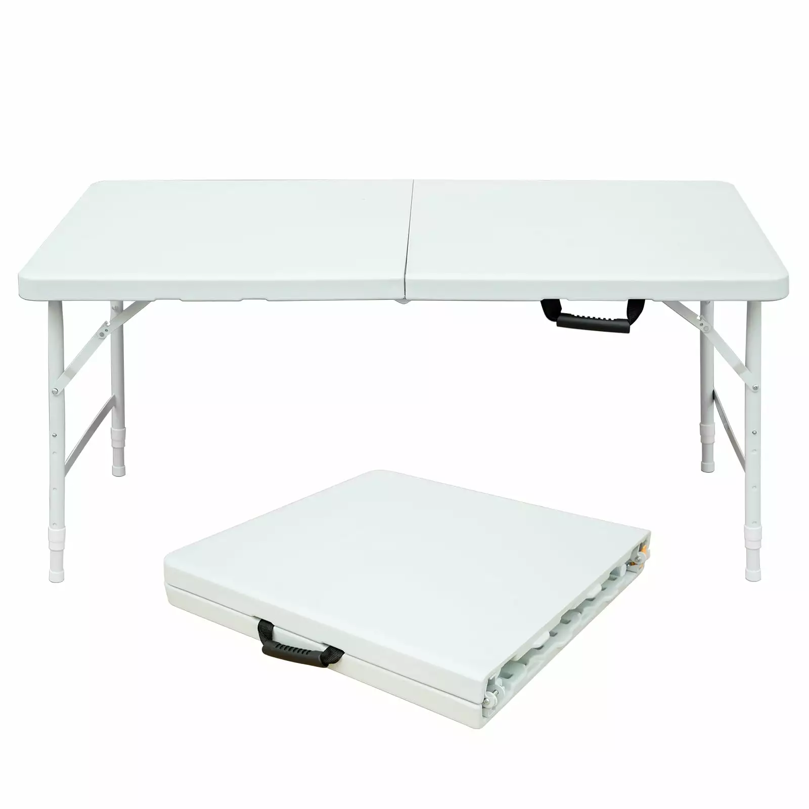 CoSoTower 4ft Portable Folding Table Indoor Outdoor 135Kg Capacity White