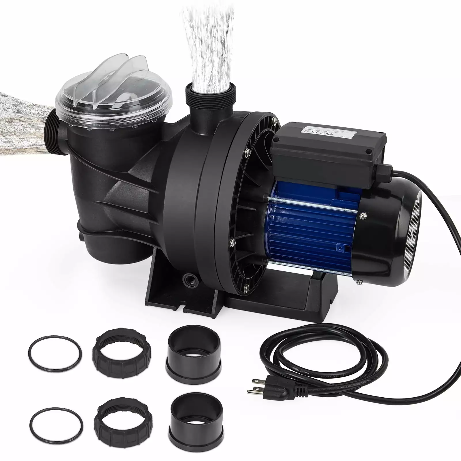 1HP /Above Ground Pool Pump Timer 3962GPH 800W High Flow Self Priming 800w
