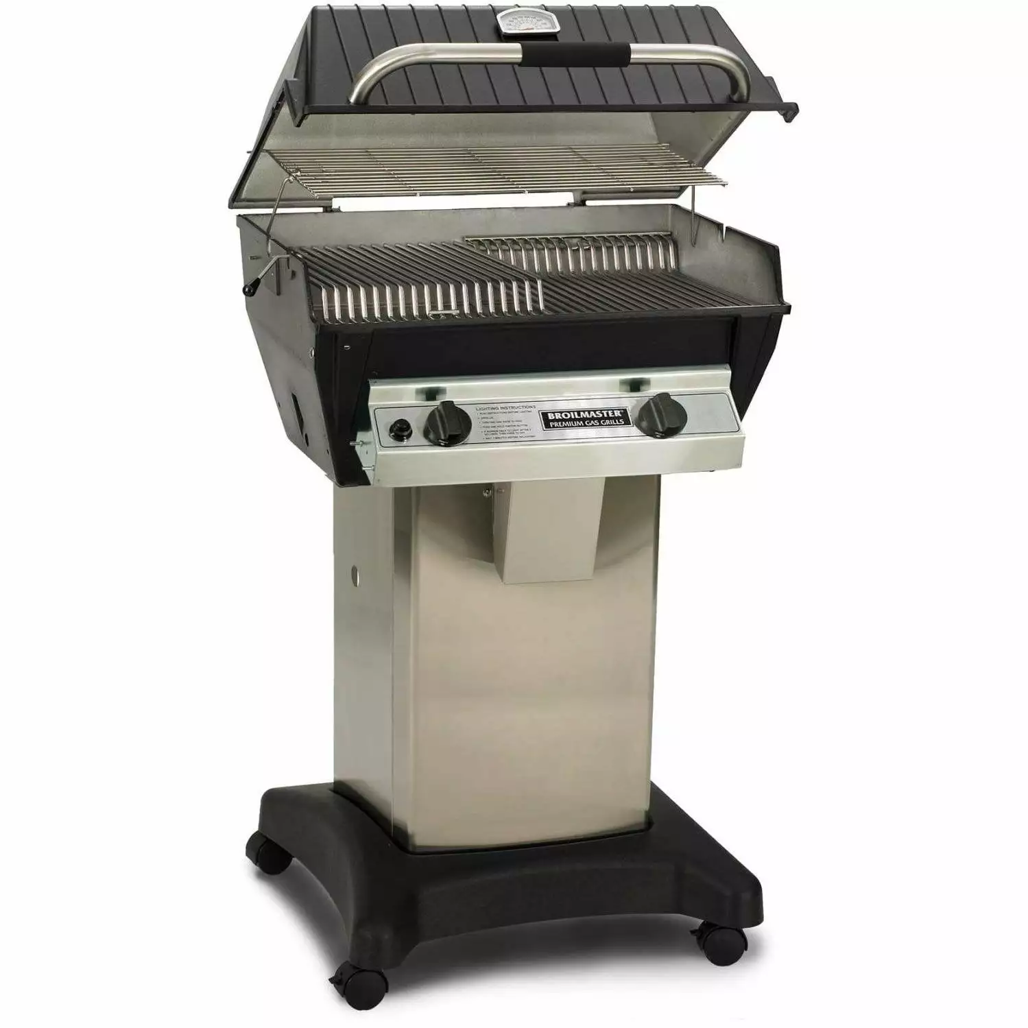 Broilmaster R3BN Infrared Combination Natural Gas Grill Stainless Steel Cart