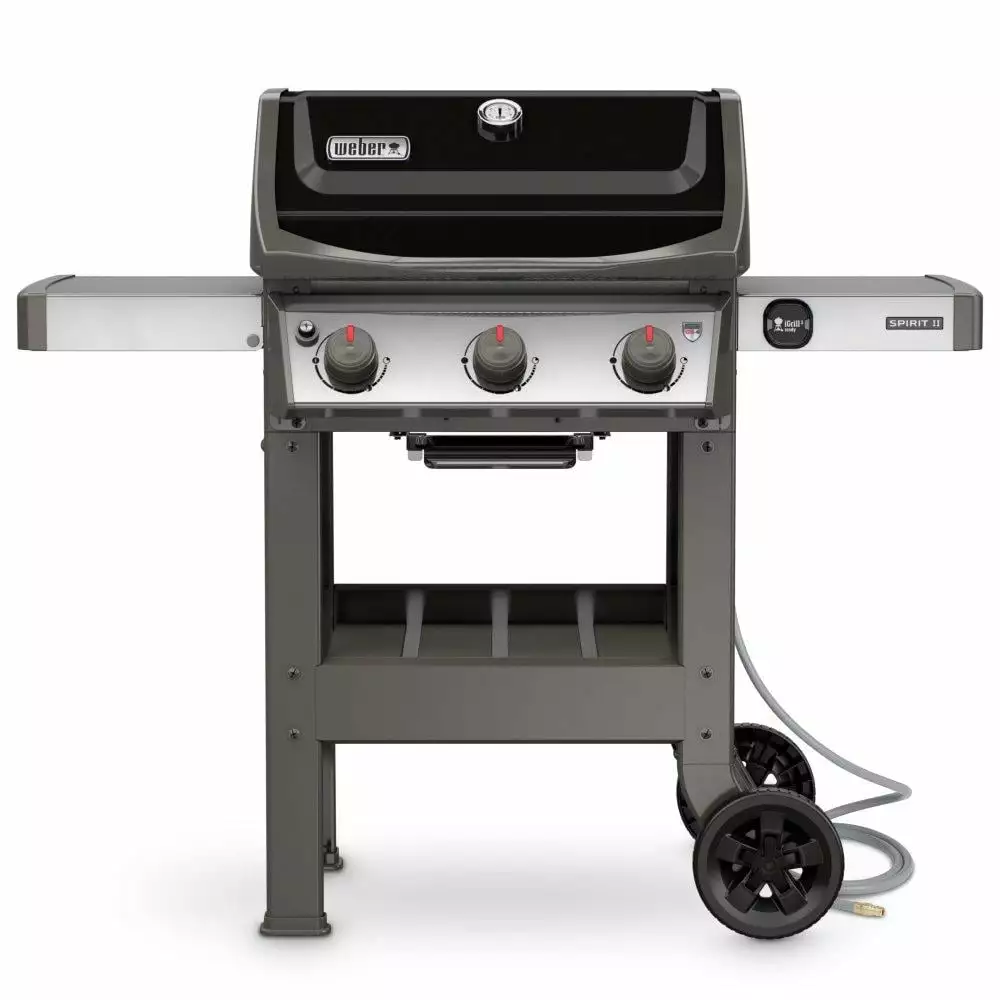 Weber Spirit II E-310 Natural Gas Grill Black 3 Burner Outdoor BBQ
