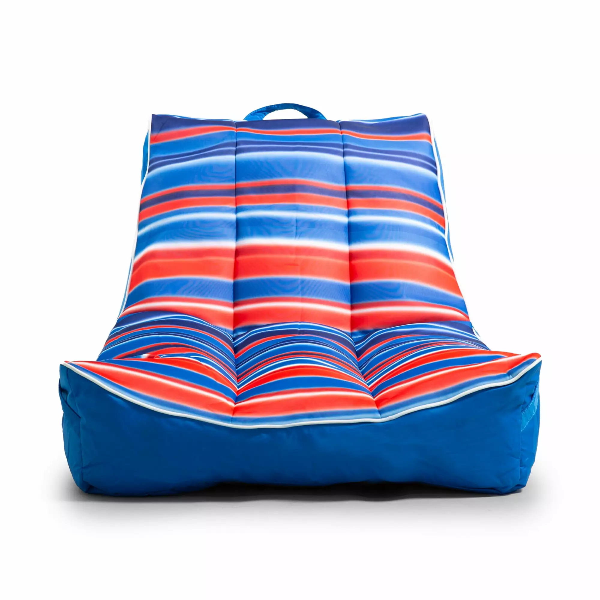 Big Joe Captain's Float Pool Float Adult Doubled-Sided Mesh 3 Feet Bean Filled Pool Float Cup Holder Blurred Americana