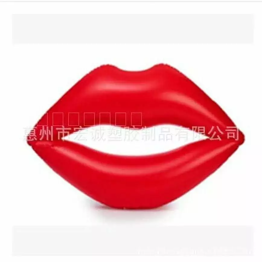 New Water Inflatable Lip Floating Bed Red Lip Swimming Ring Pool Party
