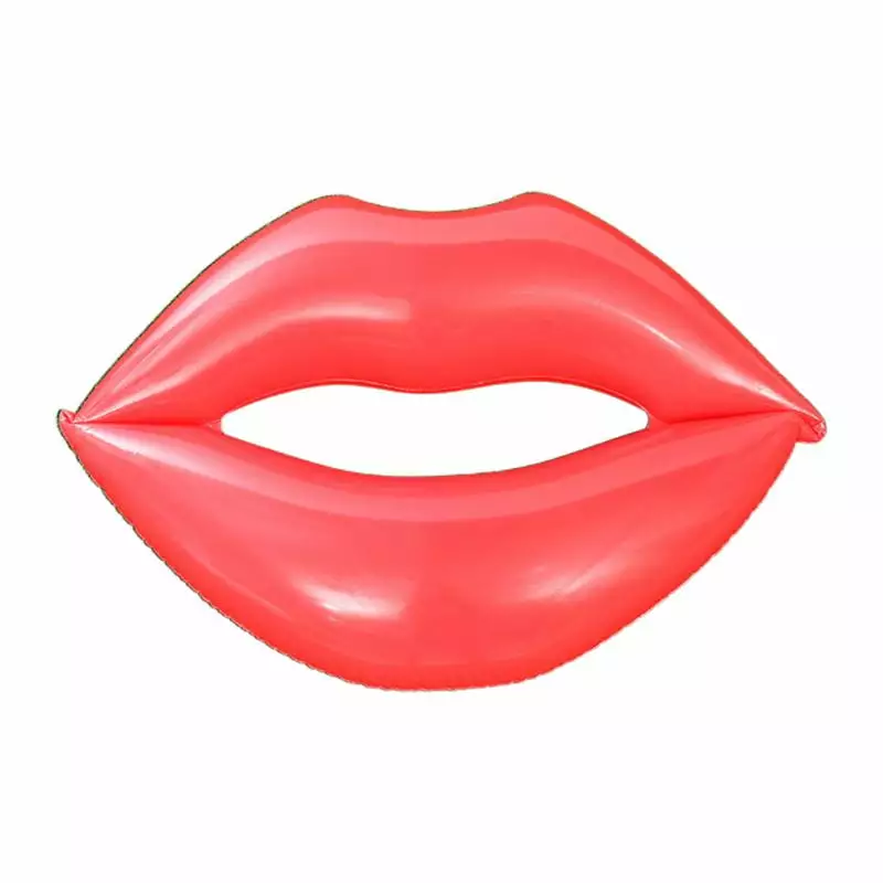 ZUARFY Inflatable Funny Glitters Lips Pool Float Raft Swimming Ring Floating Circle Lounge