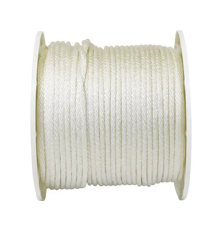 Koch 5/16 Inch x 600 Feet White Solid Braided Nylon Rope Outdoor Use