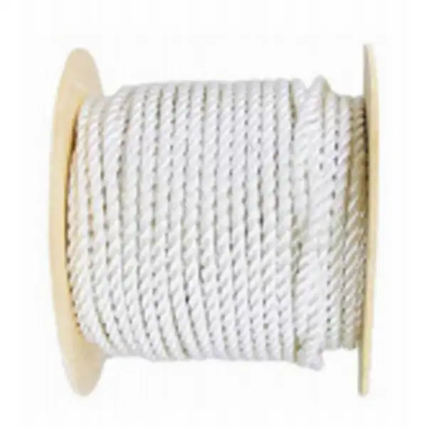 Mibro 644501TV Solid Braided Nylon Rope White 1/2 x 250 Feet Marine and Heavy Duty Use