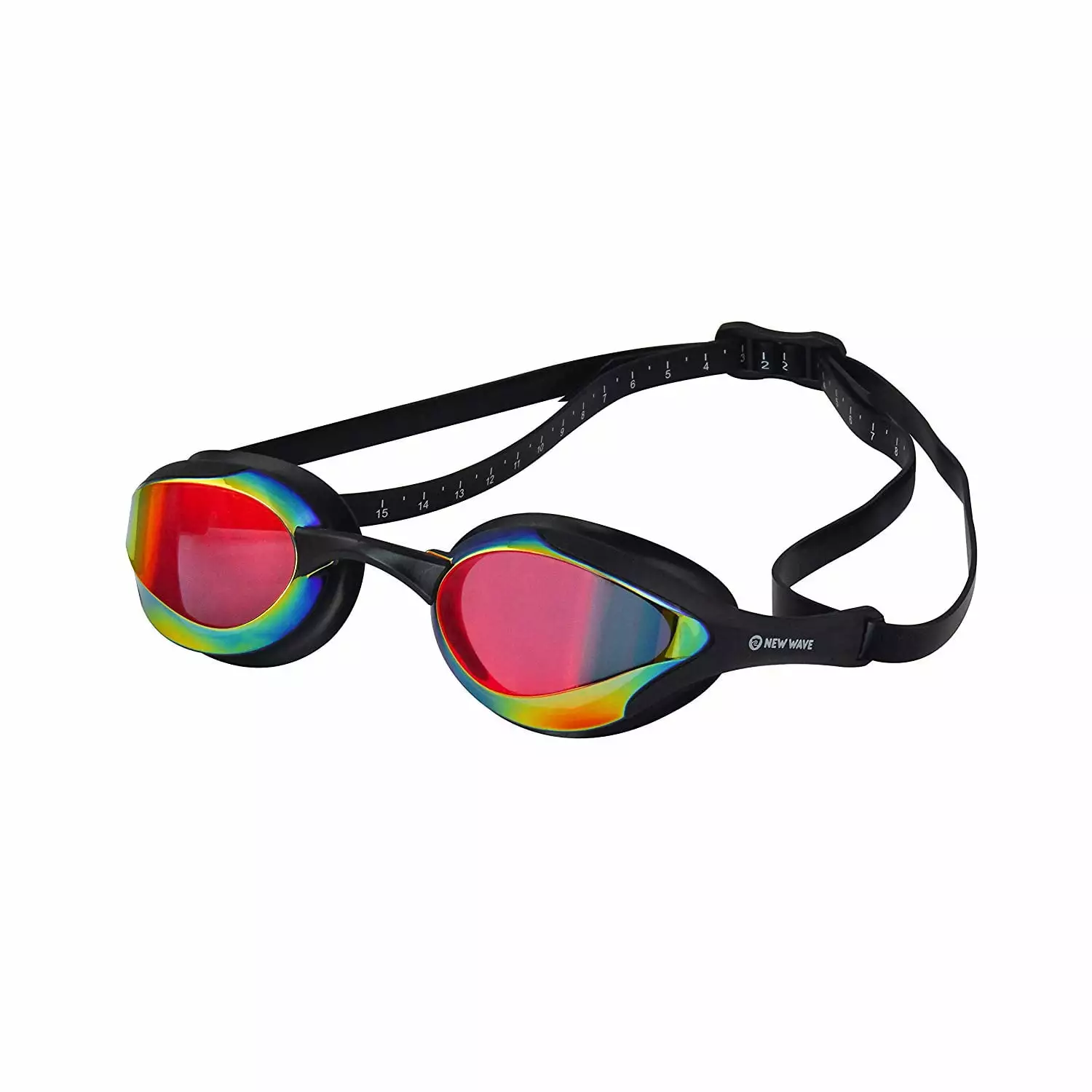 Open Water Swim Goggles Bonfire Revo Lens Black Frame Anti Fog Lenses Silicone -Socket Eye Cups