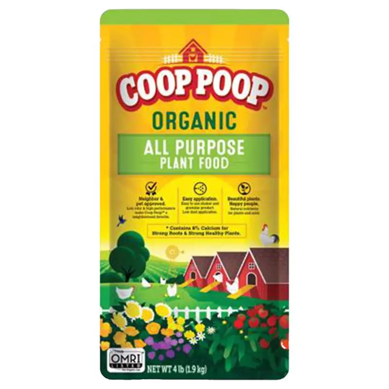 Coop Poop Organic Soil All Purpose Plant Food 4 lb Pack 8 Healthy Plants