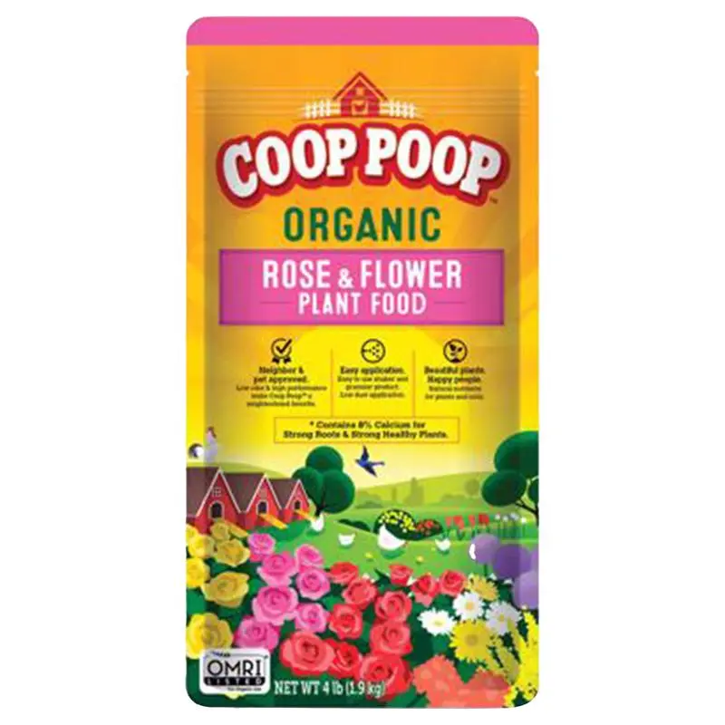 Coop Poop Organic Soil Rose Plant Food 4 lb Pack 8 Healthy Roses