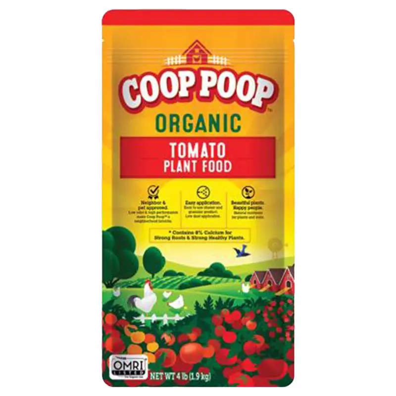 Coop Poop Organic Soil Tomato Plant Food 4 lb Pack 8 Healthy Tomato Plants