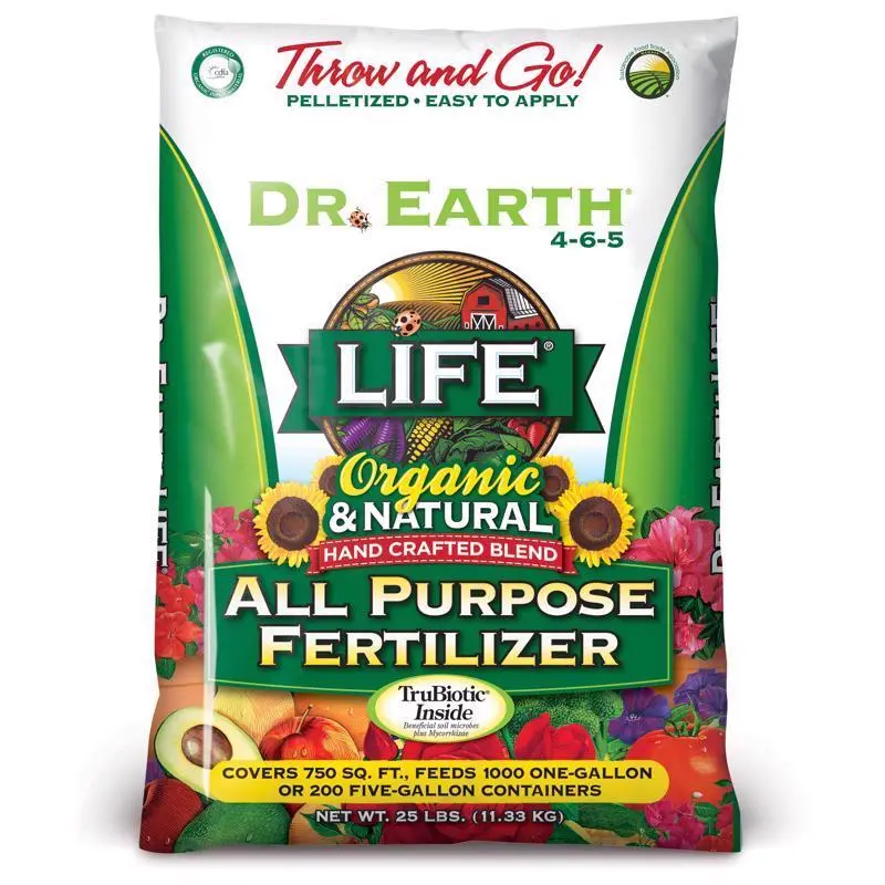 Dr. Earth Life Organic All Purpose 4-6-5 Plant Fertilizer 25 lb Bag