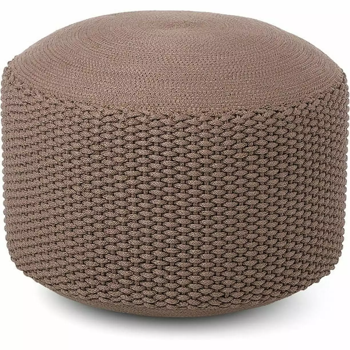 BIRDROCK HOME Outdoor Pouf Ottoman Brown