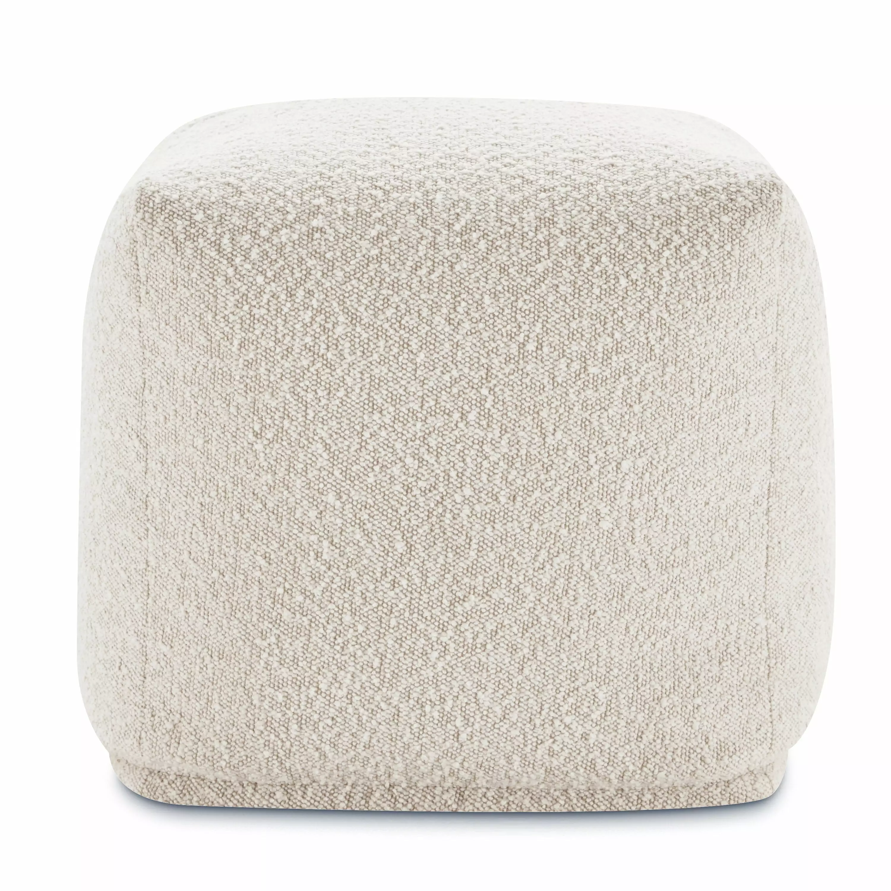 Poly and Bark Metz Pouf Crema White Boucle Poly & Bark