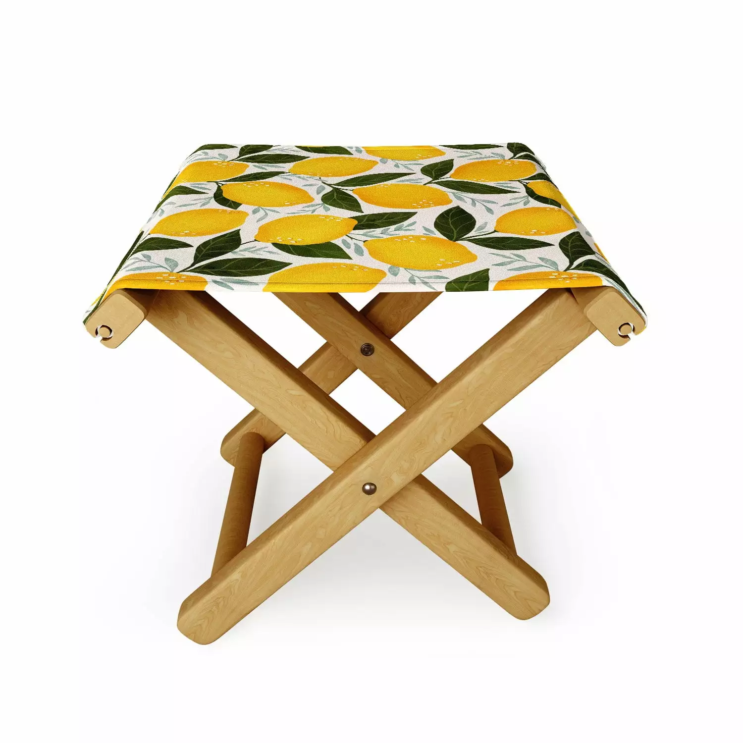 Society6 Avenie Mediterranean Summer Lemons Outdoor Ottoman Ottomans