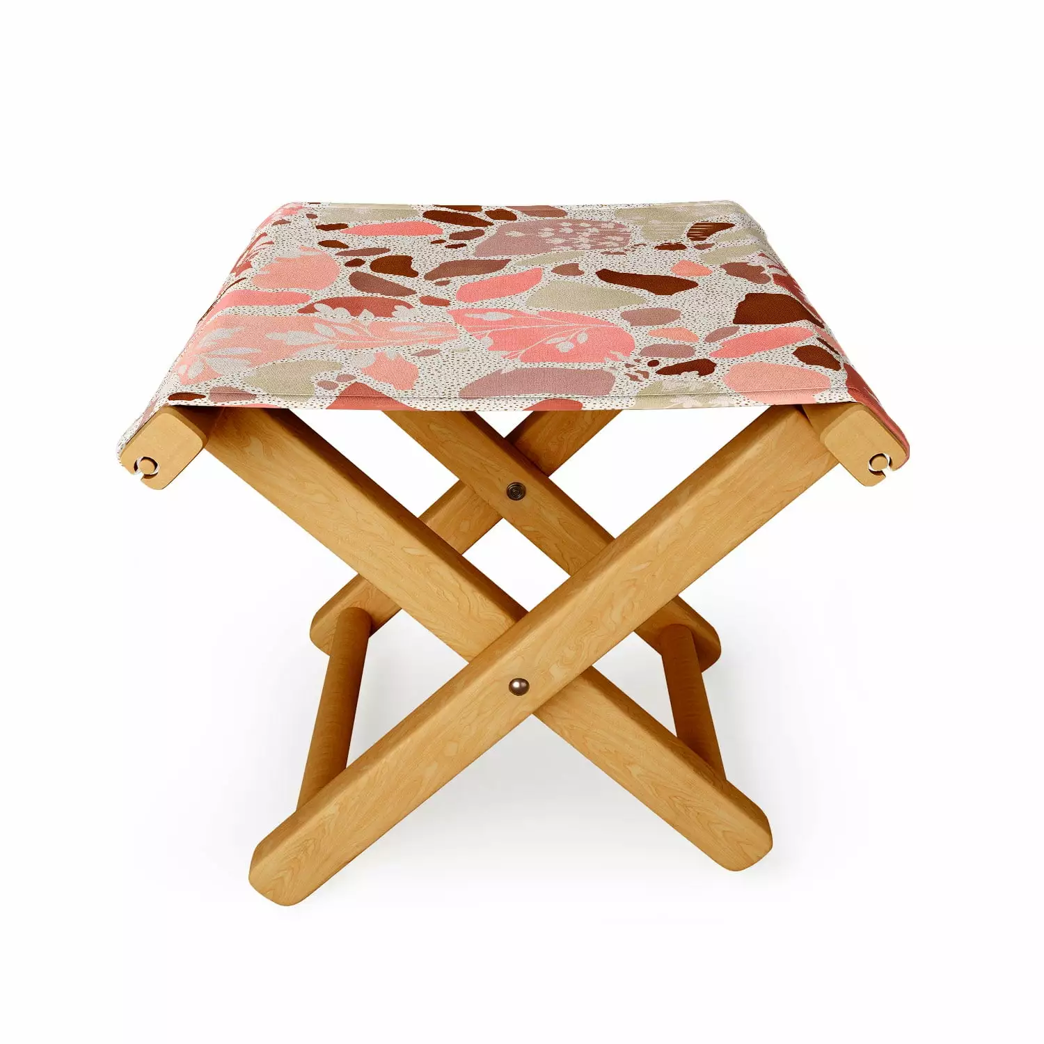 Society6 Marta Barragan Camarasa Terrazzo Dots and Plants Outdoor Ottoman Ottomans