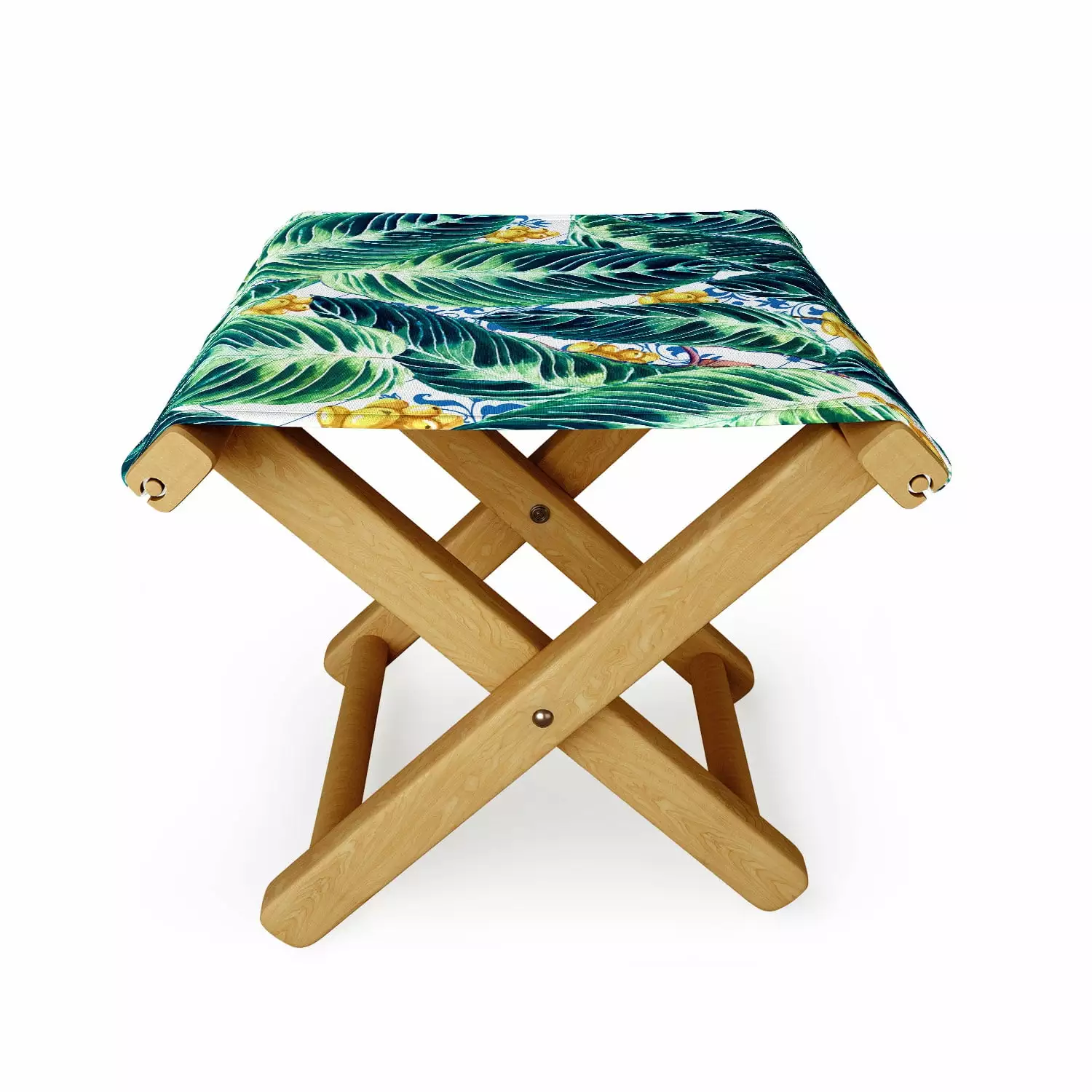 Society6 Marta Barragan Camarasa Tropical Leaf Ornamental Pattern Outdoor Ottoman Ottomans