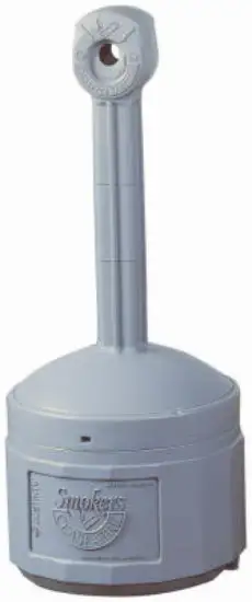 Justrite 26800 Smoker's Cease-Fire Cigarette Butt Receptacle Pewter Gray